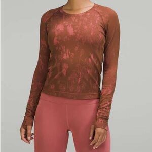 Lululemon Swiftly Tech Long Sleeve Shirt 2.0 Waist/Race Length Brier Rose Size 6